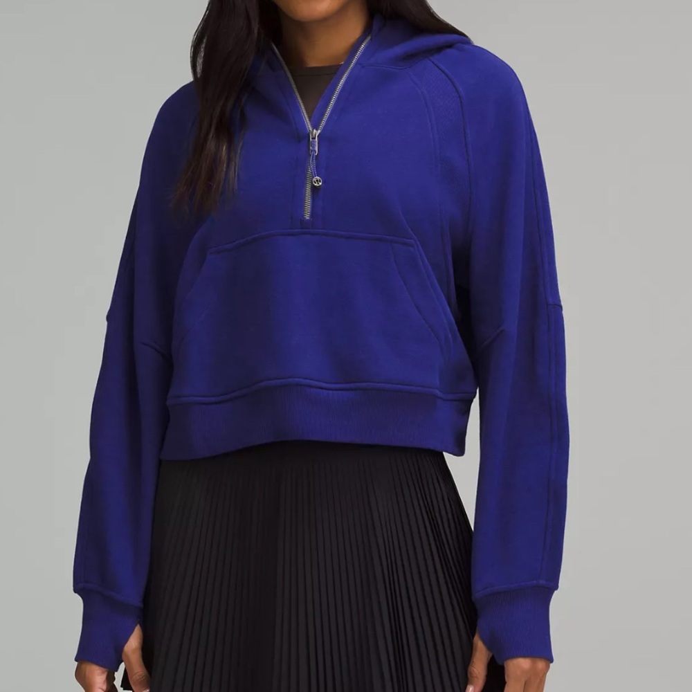 Lululemon Scuba Oversized Half-Zip Hoodie Color Larkspur size XS/S